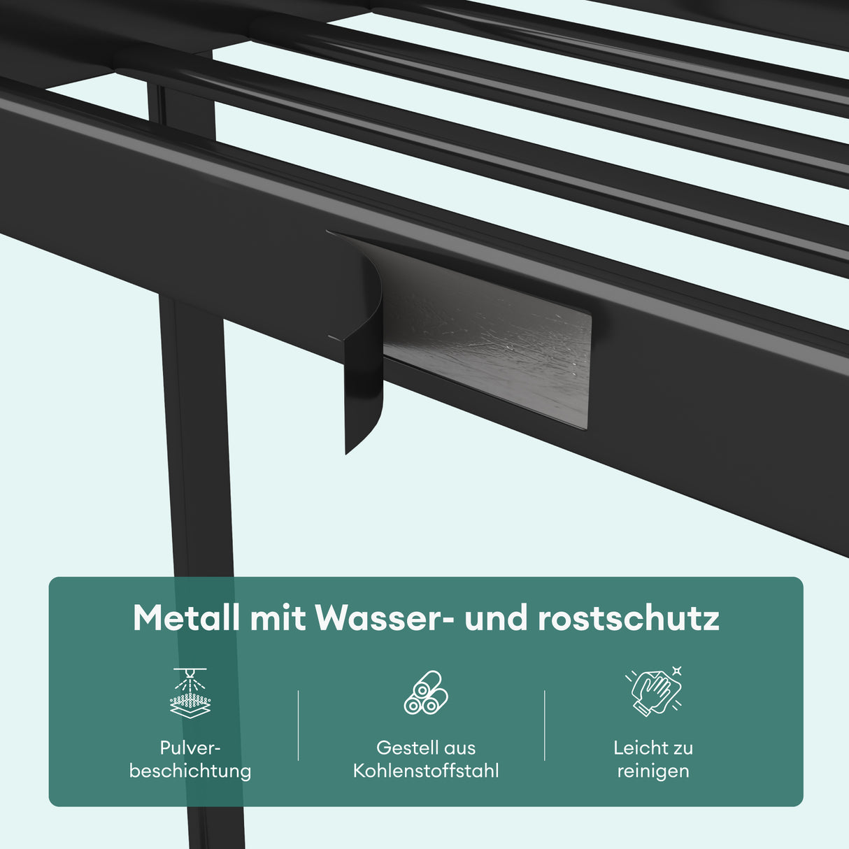 glasvilla Scaffale da Bagno di 3 Livelli 18x12.5x67.3cm, Scaffale Portaoggetti in Metallo Robusto con 4 Piedini Antiscivolo per Doccia, Reglo-02