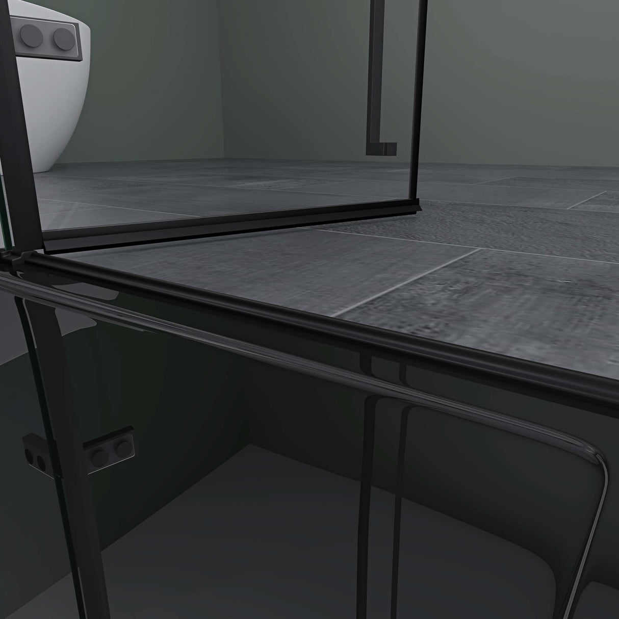 cabina de ducha glasvilla separación de ducha 6mm ESG incluida NANO-revestimiento en vidrio transparente con gancho para toalla Rav64K Negro