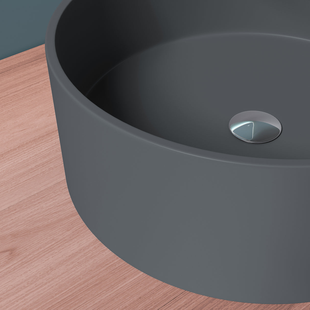 glasvilla 40x40x15cm Waschbecken rund Col804 Aufsatzwaschbecken ohne Hahnloch und Überlauf