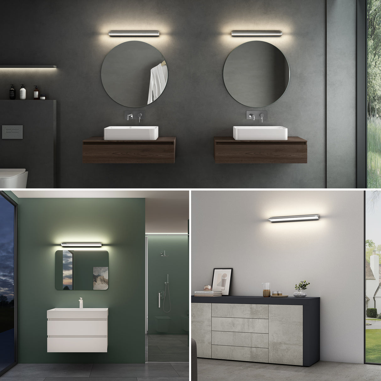 glasvilla Lampada da Specchio LED per Bagno | Lampada a Specchio 4000K, Illuminazione da Parete per Trucco SparkLuxe