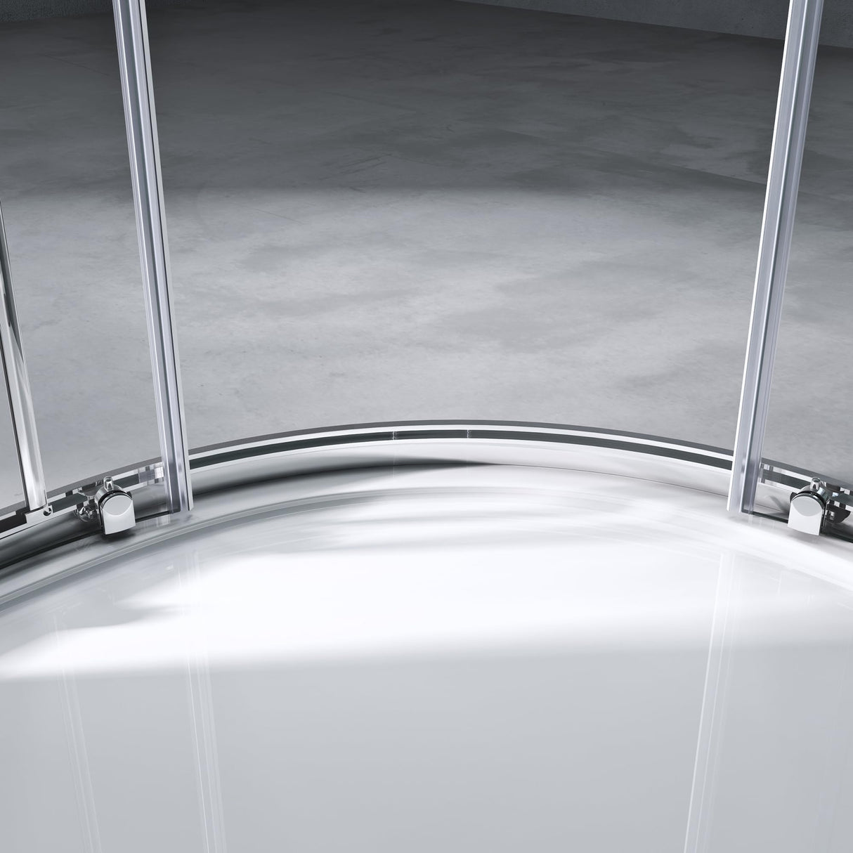 glasvilla Cabina de ducha cuarto de círculo Ducha separación de ducha con 2 puertas correderas vidrio de seguridad ESG recubrimiento Nano Ravenna32K