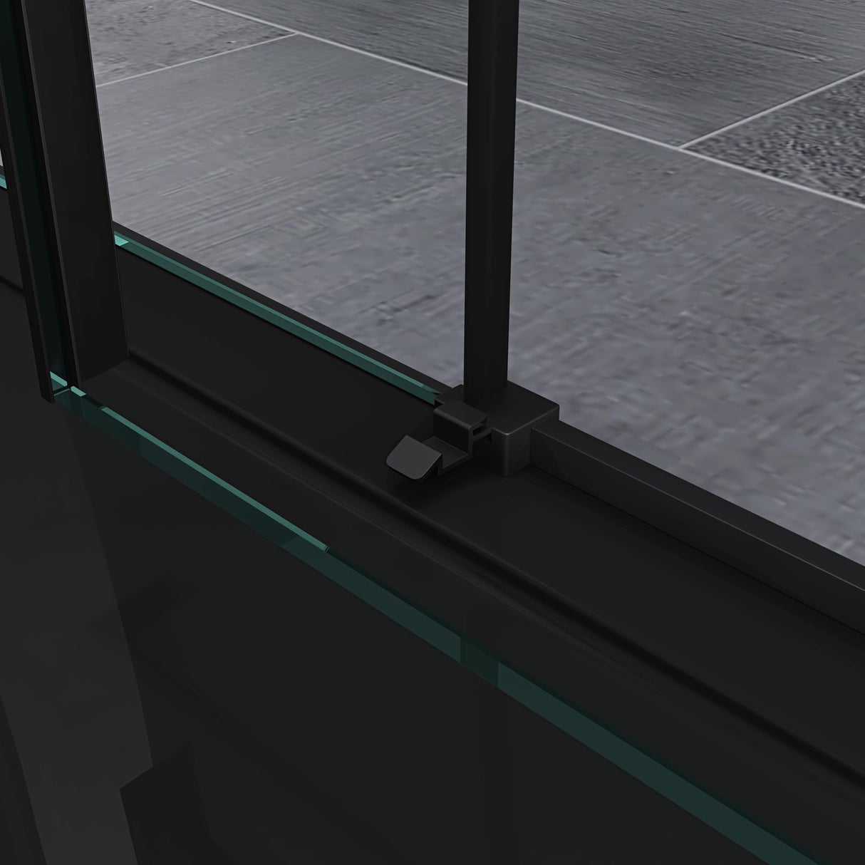 glasvilla Duschkabine Duschabtrennung Schwarz 8mm Sicherheitsglas mit NANO Eck-Dusche mit Schiebetür Ravenna18