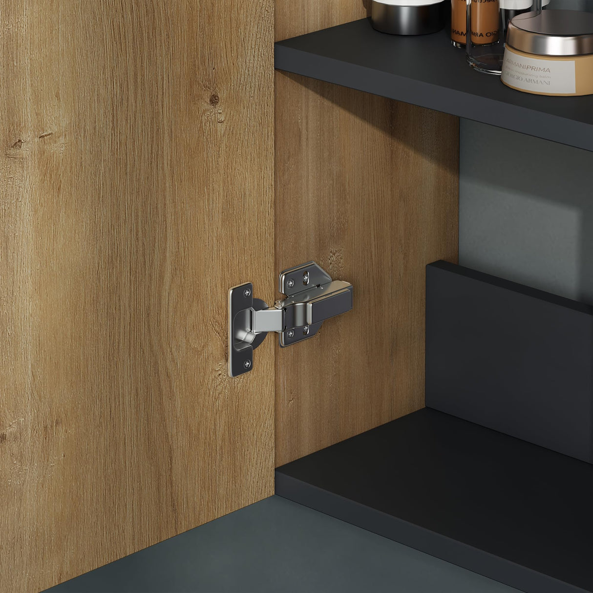 glasvilla Seitenschrank Badezimmerschrank con 2 puertas y 4 compartimentos Badregal Allzweckschrank Badschrank BTH: 35x20x120 cm Verona