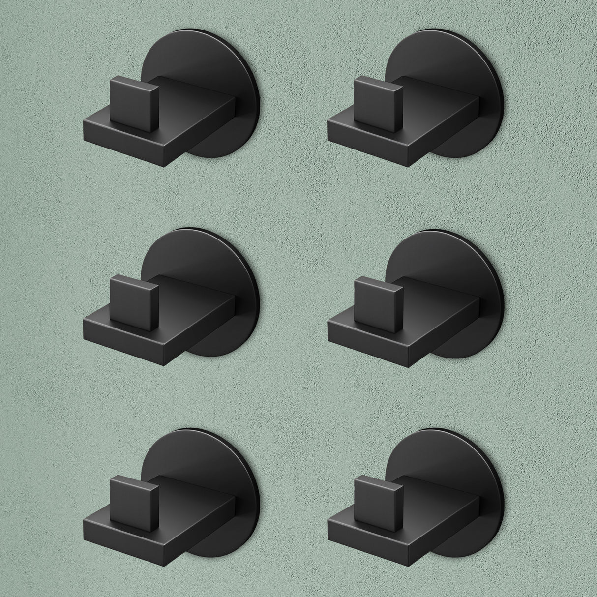 Glasvilla Design – Ganchos de pared de acero inoxidable Stalo-08 / Stalo-09 con montaje adhesivo o atornillado