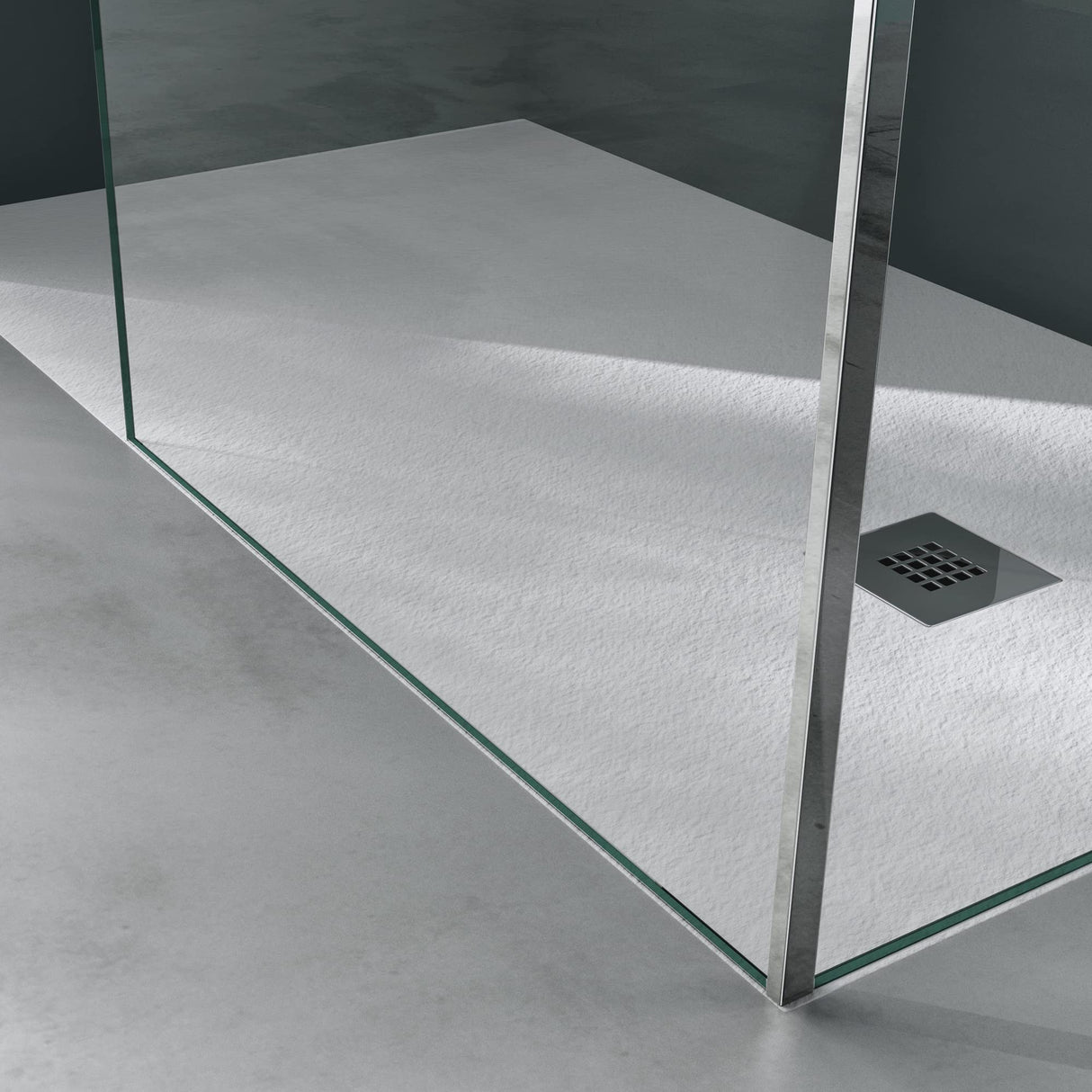 glasvilla Mampara de ducha Separación de ducha Ducha Walk-In 8mm Cristal claro ESG-Vidrio de seguridad con recubrimiento nano Estabilizador rectangular BremenL