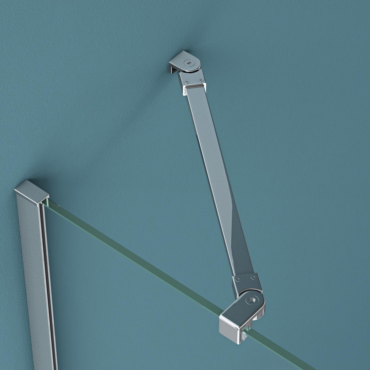 glasvilla Haltestange Duschwand Duschabtrennung Duschglaswand | Stabilisator para ducha Walk in | giratorio 180° para grosor de vidrio de 6-10 mm