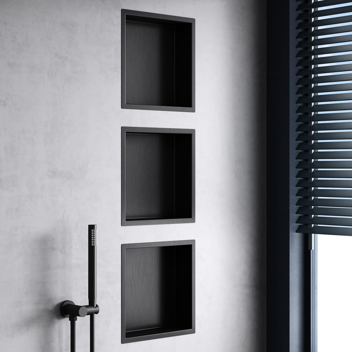 glasvilla Duschnische Bad Wandnische befliesbar aus Edelstahl Duschregal einfache Montage