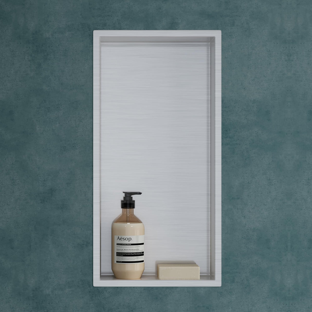 glasvilla Duschnische Bad Wandnische befliesbar aus Edelstahl Duschregal einfache Montage