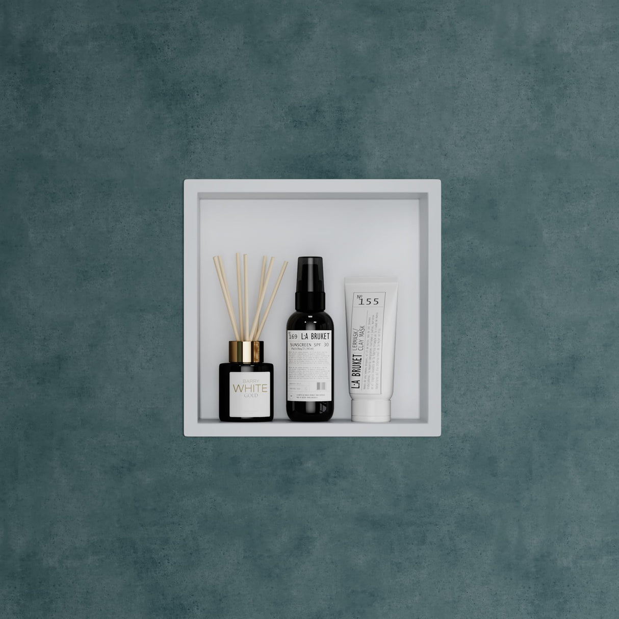 glasvilla Duschnische Bad Wandnische befliesbar aus Edelstahl Duschregal einfache Montage