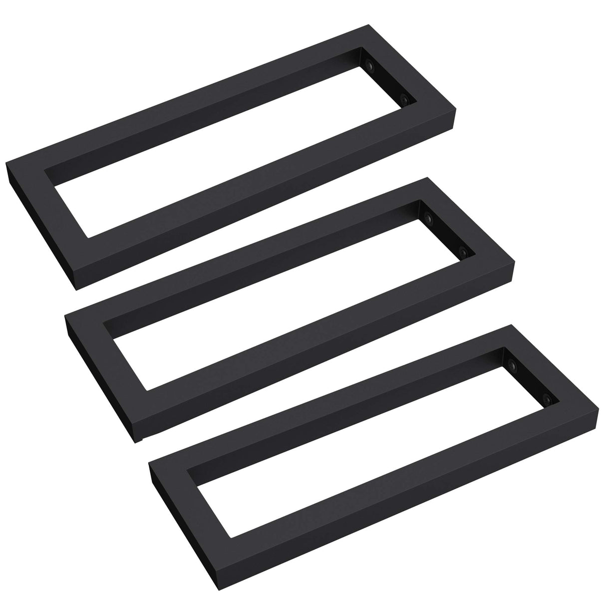 glasvilla Diseño Consola de Pared de Acero Inoxidable Soporte para Lavabo 3 Piezas WH01