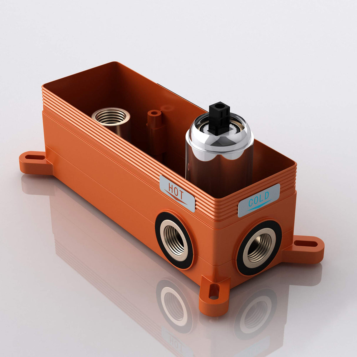 glasvilla Armatur Wandarmatur edel verchromt Waschbeckenarmatur inkl. Einbaukörper