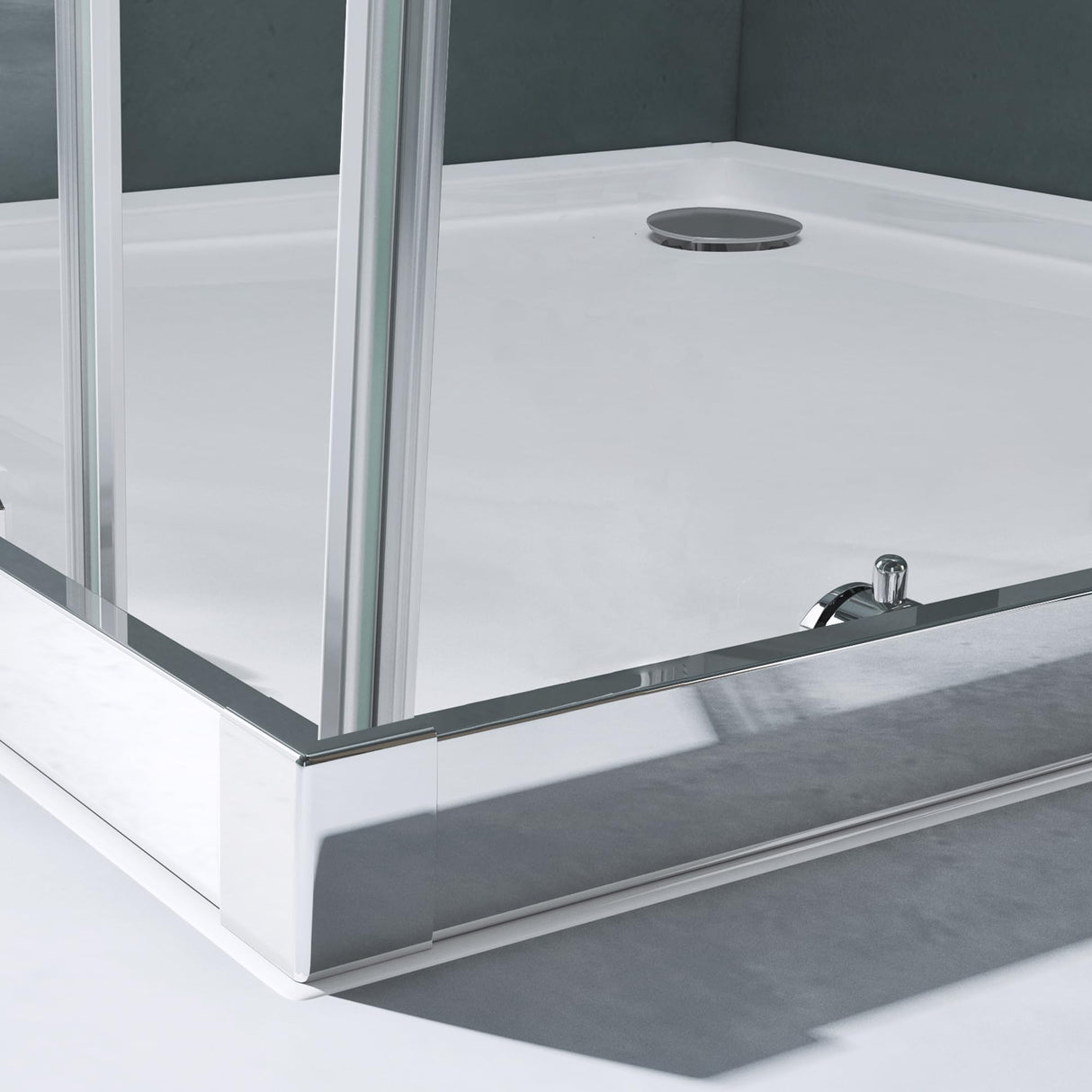 cabina de ducha Duschabtrennung ducha de esquina de vidrio de seguridad con puerta corredera NANO 190cm Ravenna16L-K