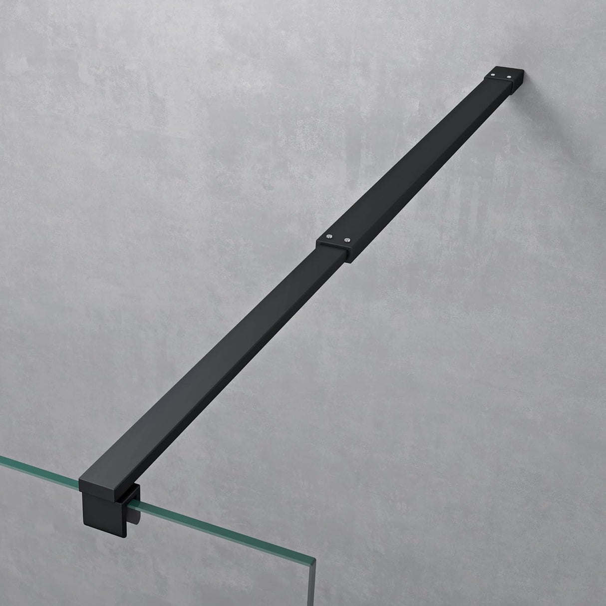 glasvilla Duschwand für Dusche Duschabtrennung Walk-In ESG-Sicherheitsglas 10mm NANO Glas BRAM1&BRAM3 Bremen2 Schwarz