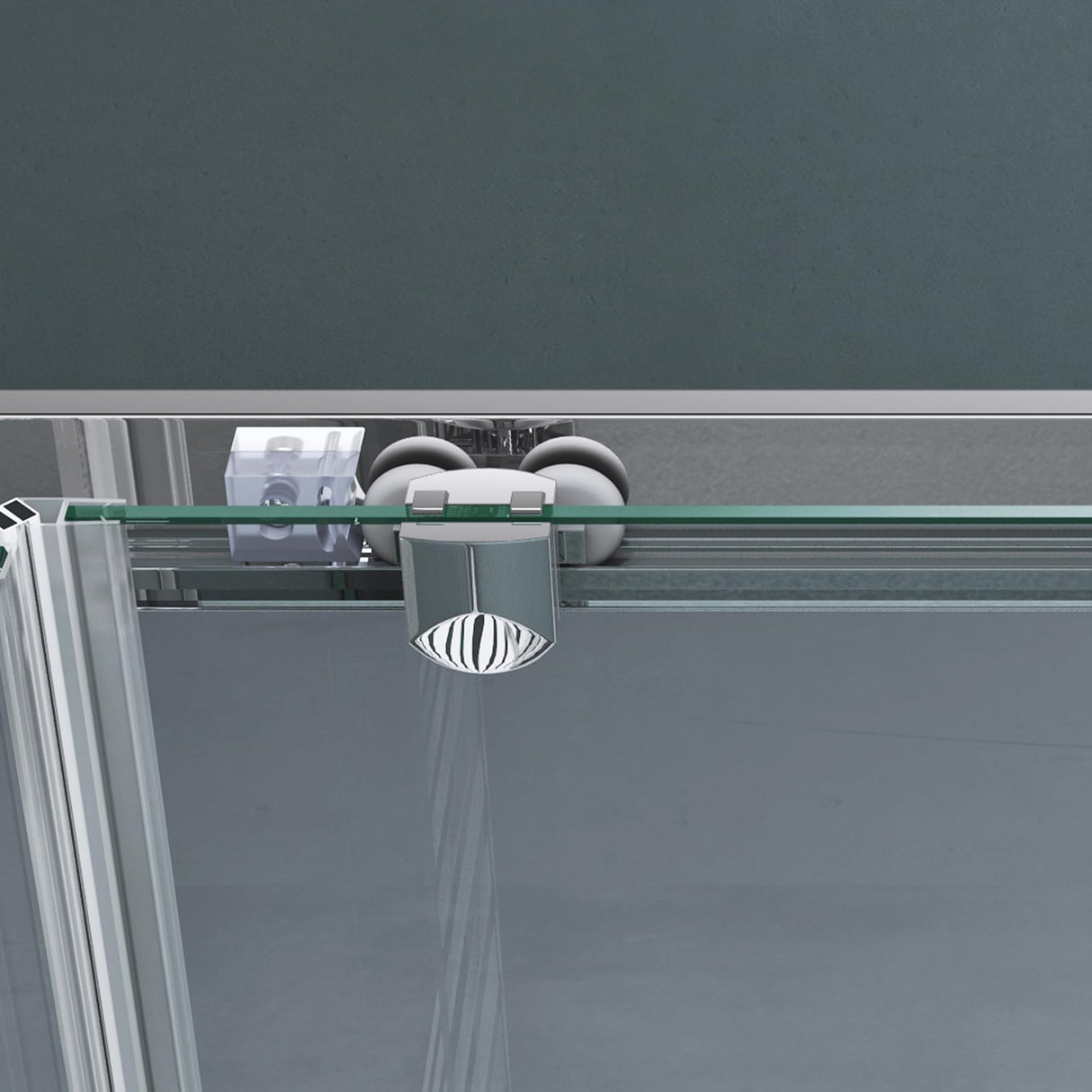 cabina de ducha Duschabtrennung ducha de esquina de vidrio de seguridad con puerta corredera NANO 190cm Ravenna16L-K