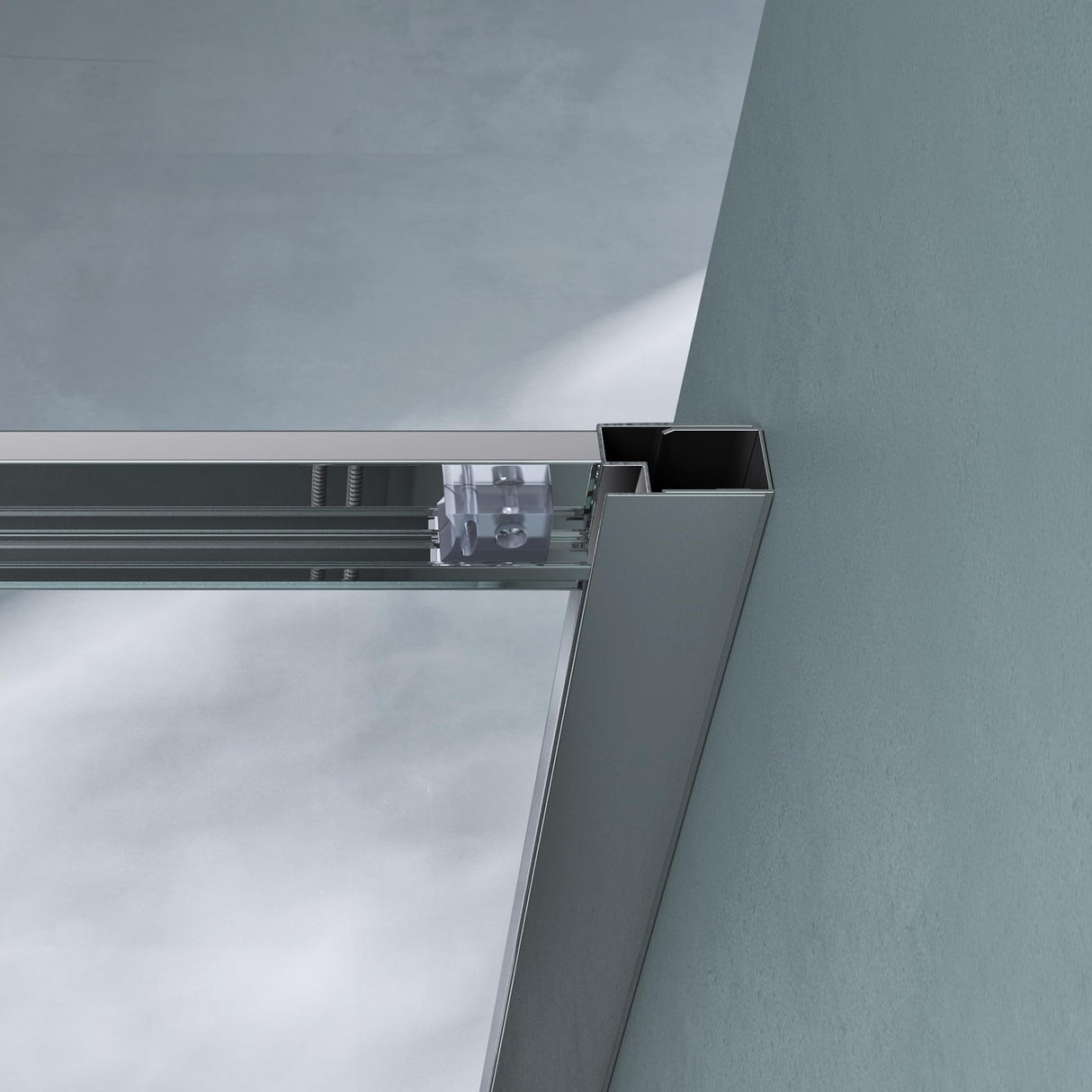 cabina de ducha Duschabtrennung ducha de esquina de vidrio de seguridad con puerta corredera NANO 190cm Ravenna16L-K