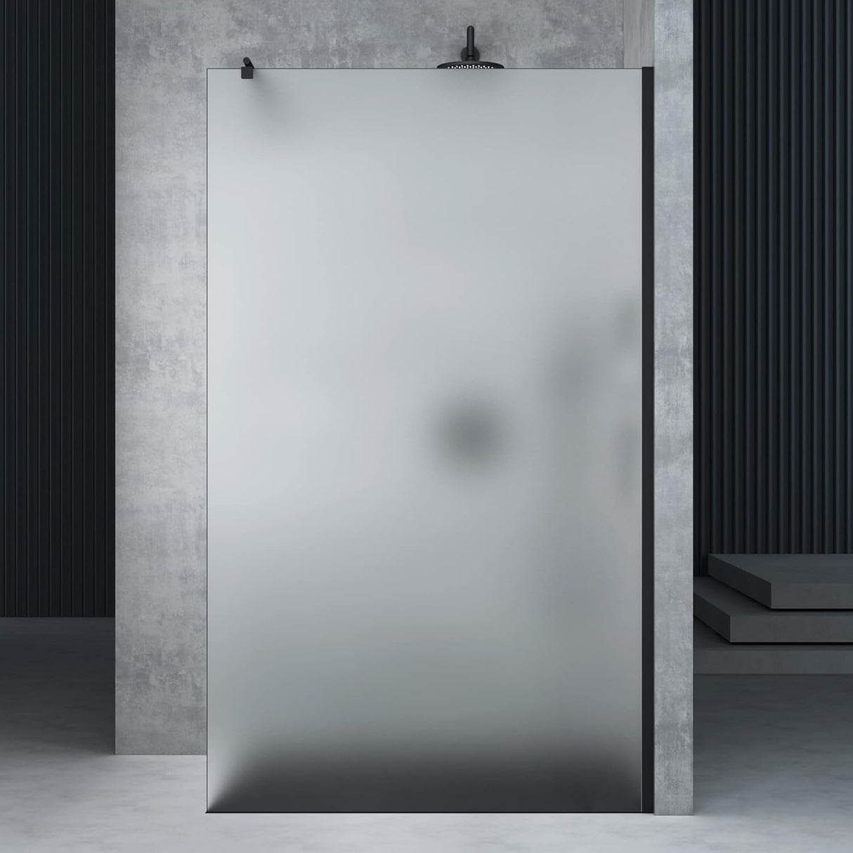 glasvilla Duschwand für Dusche Duschabtrennung Walk-In ESG-Sicherheitsglas 10mm NANO Glas BRAM1&BRAM3 Bremen2 Schwarz