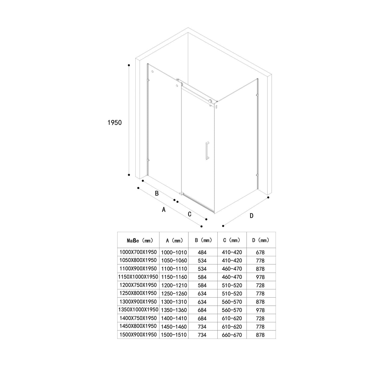 cabina de ducha glasvilla puerta corredera ducha de esquina 8mm ESG con recubrimiento NANO soporte de 4 puntos ducha Rav17-2K