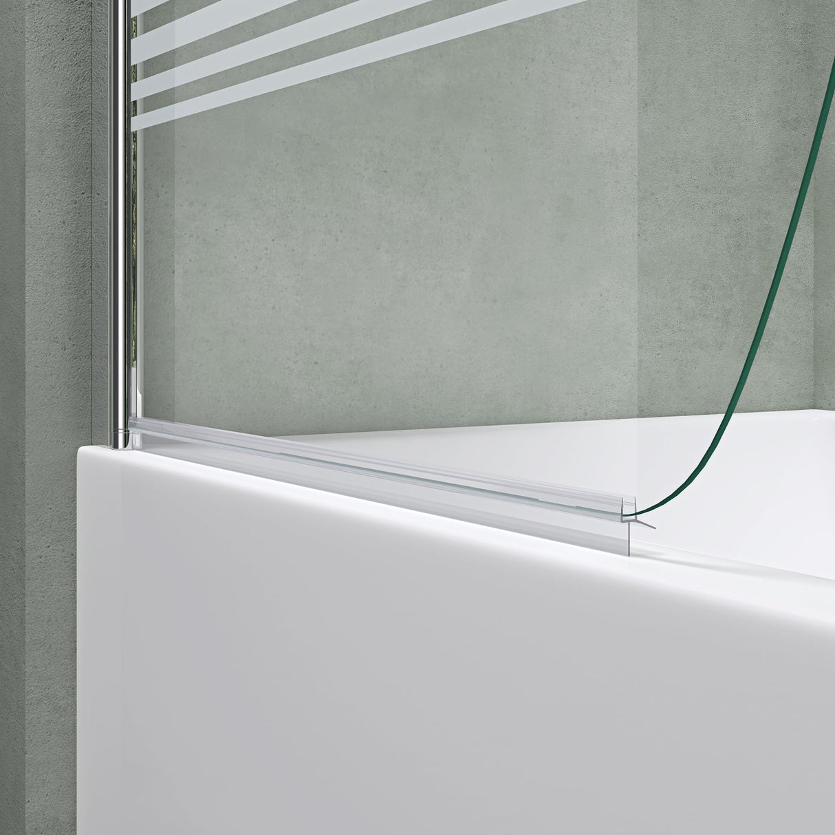 glasvilla Duschwand para bañera pared de bañera plegable 180° vidrio de seguridad con NANO 90x140cm separador de bañera accesorio de bañera Cortona112