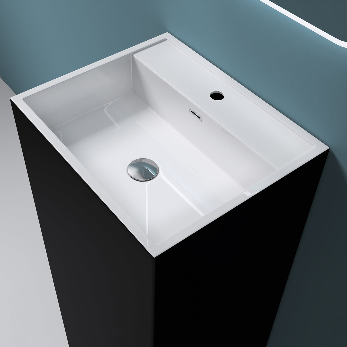 lavabo de diseño glasvilla freestanding Col34 de mineral compuesto
