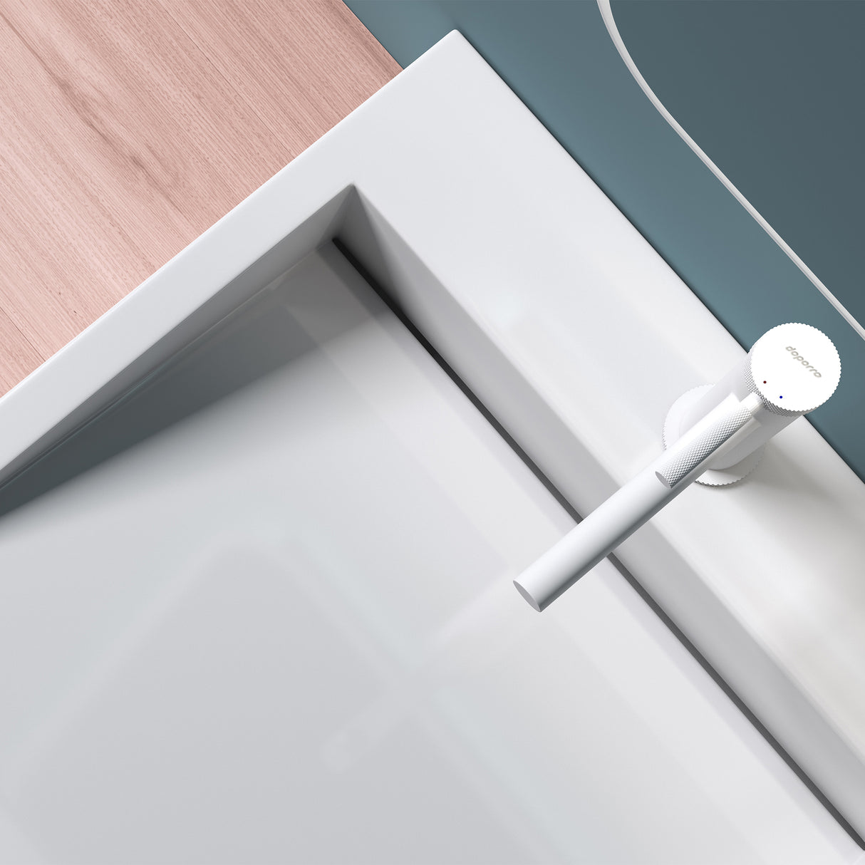 glasvilla Waschbecken Hängewaschbecken Aufsatzwaschbecken Mineralguss rechteckige Form Col11