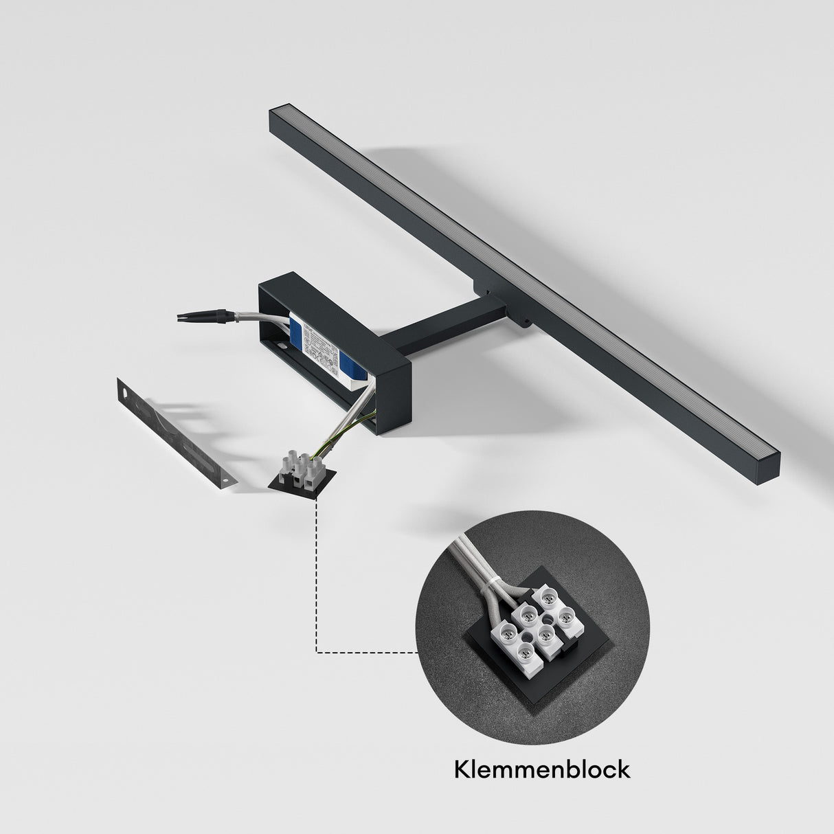 Lampe de salle de bain LED pour miroir Glasvilla | Lampe miroir, lampe de salle de bain 4000K | 9 W rotatif à 180° d'une beauté radieuse