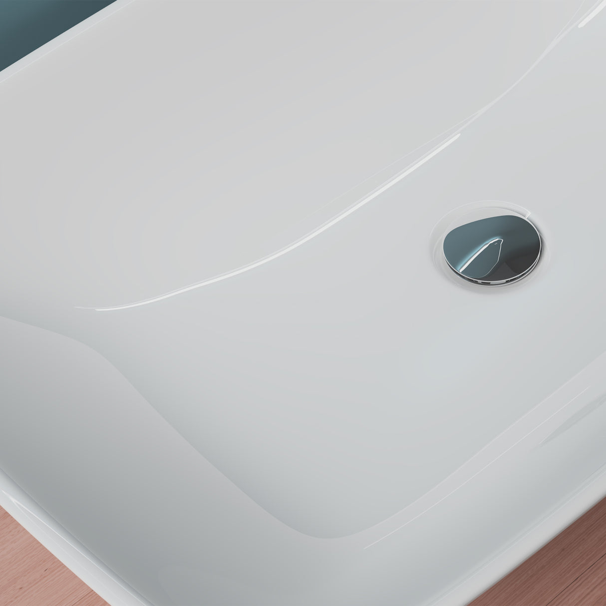 glasvilla Waschbecken Aufsatzwaschbecken,weiß Brüssel159 aus Keramik,mit Nano-Beschichtung