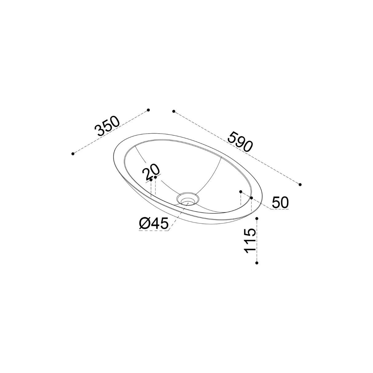 glasvilla Aufsatzwaschbecken Waschschale Waschtisch Waschbecken aus Mineralguss Col802