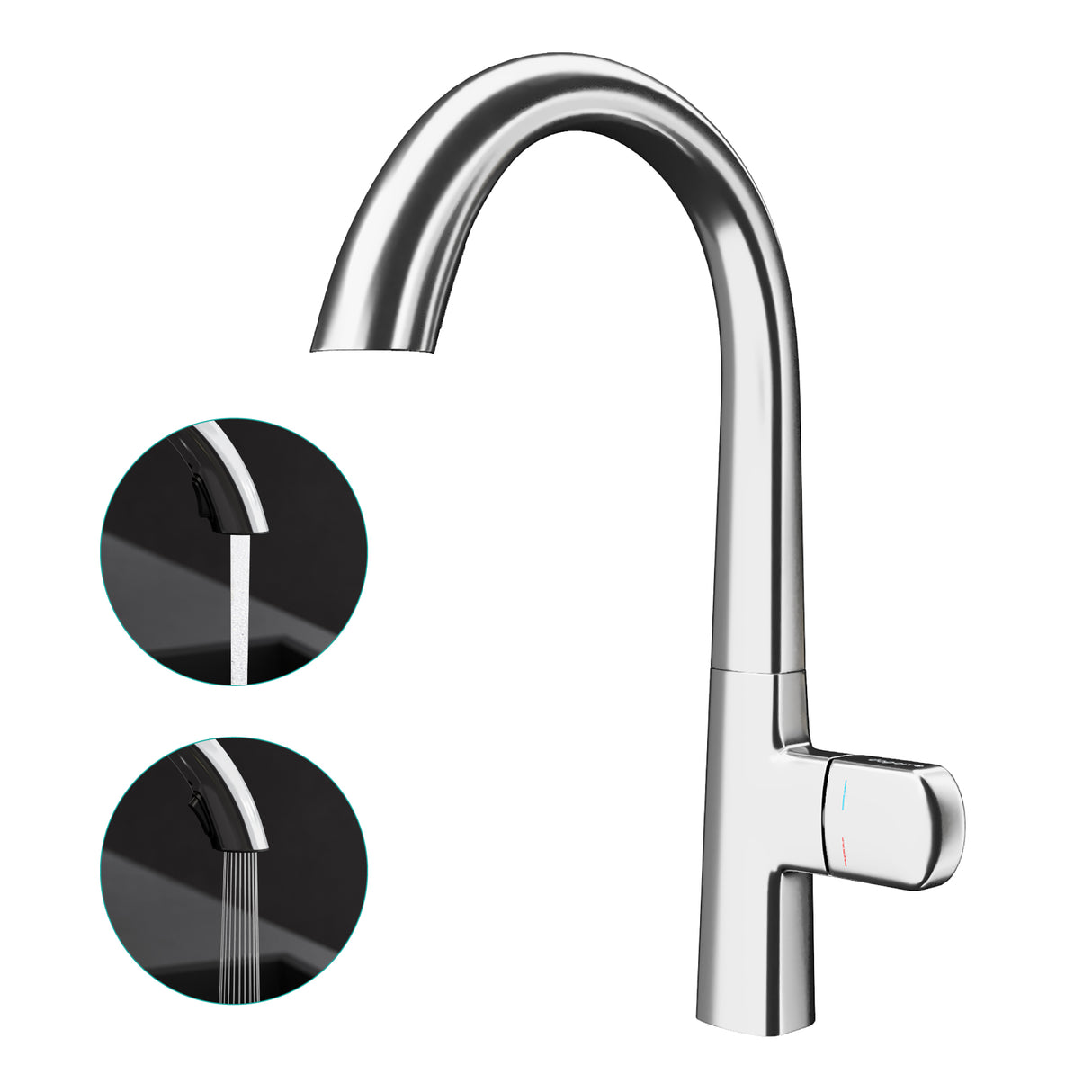 grifos de cocina Spültischarmatur Küchenamatur mezclador con monomando 360° giratorio grifo de cocina de latón MS-8095