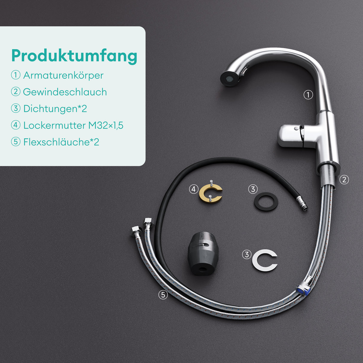 grifos de cocina Spültischarmatur Küchenamatur mezclador con monomando 360° giratorio grifo de cocina de latón MS-8095