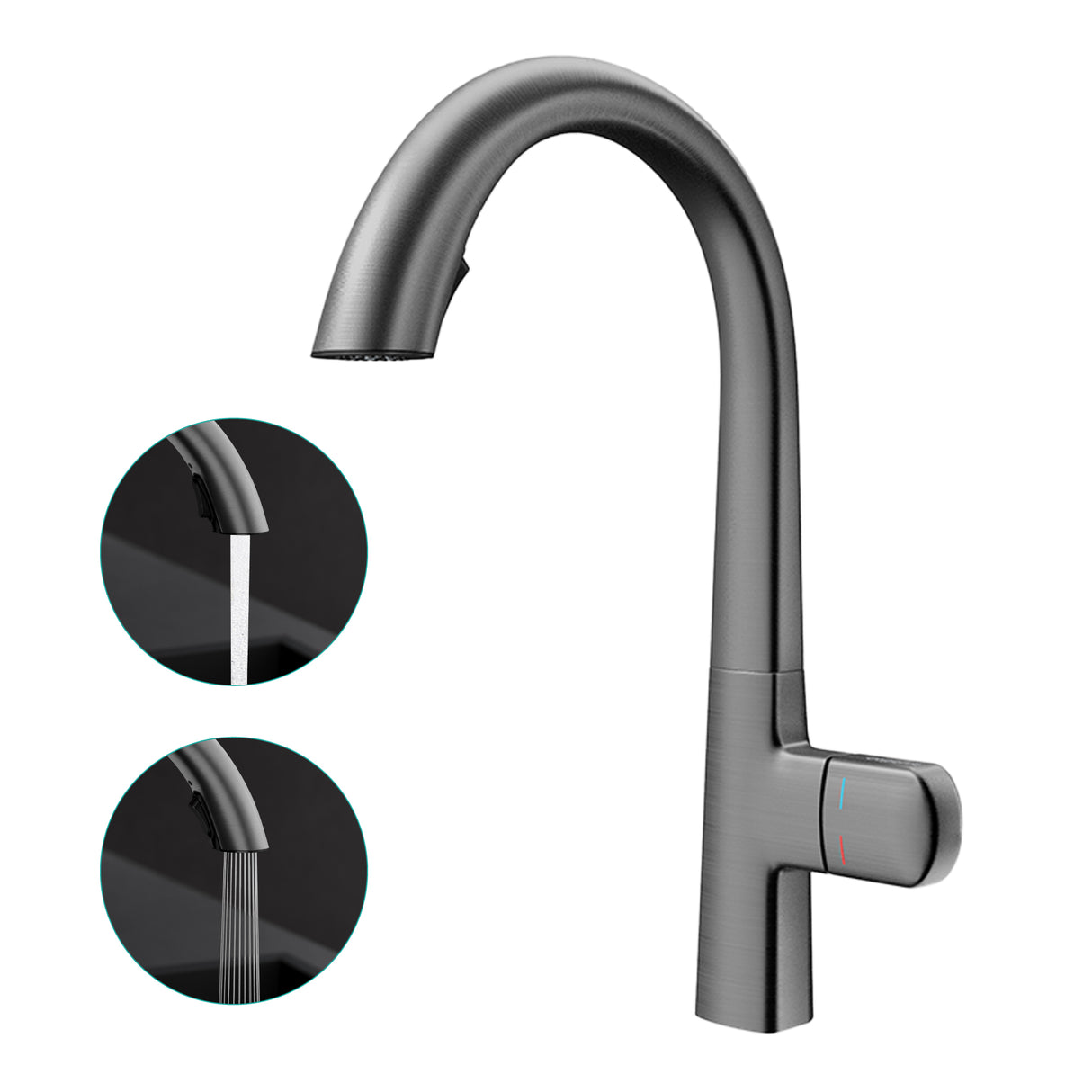 grifos de cocina Spültischarmatur Küchenamatur mezclador con monomando 360° giratorio grifo de cocina de latón MS-8095