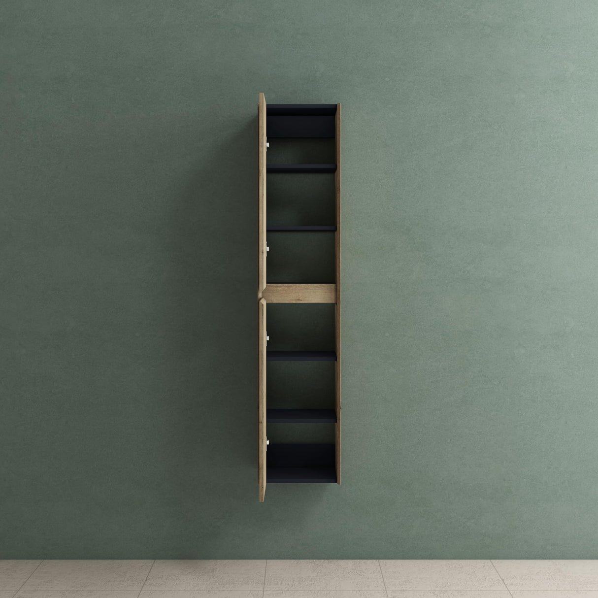 glasvilla Hochschrank armario multifuncional armario de baño armario de baño con 2 puertas y 6 compartimentos estante de baño para múltiples funciones BTH: 35x30x160 cm Rimo