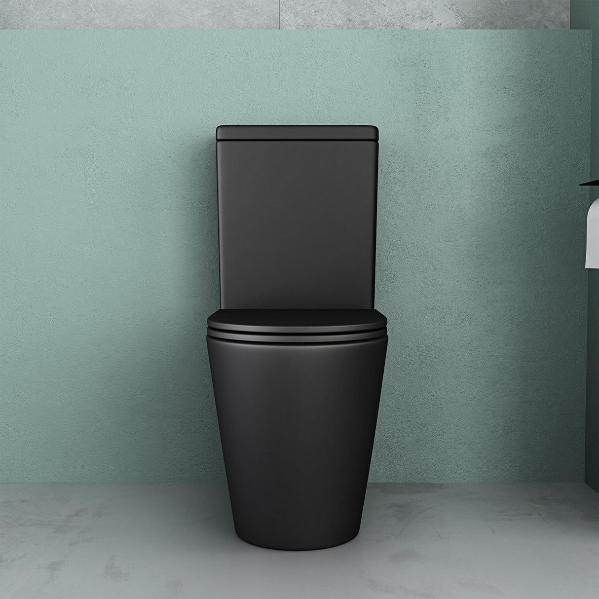 glasvilla Stand-WC aus Keramik spülrandloses-WC 36x63x82cm bodenstehende-Toilette inkl. Spülkasten Stand108T