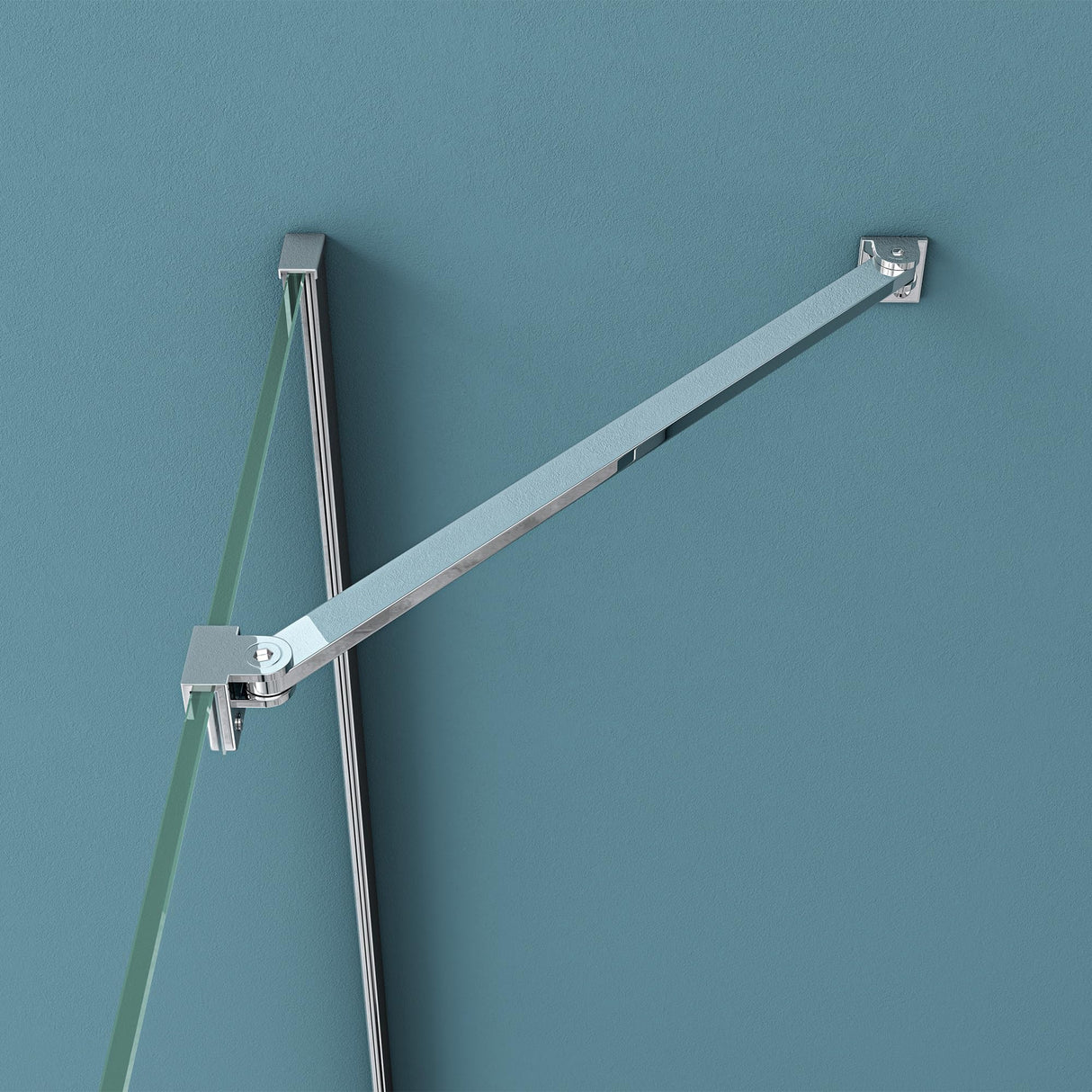 glasvilla Haltestange Duschwand Duschabtrennung Duschglaswand | Stabilisator para ducha Walk in | giratorio 180° para grosor de vidrio de 6-10 mm