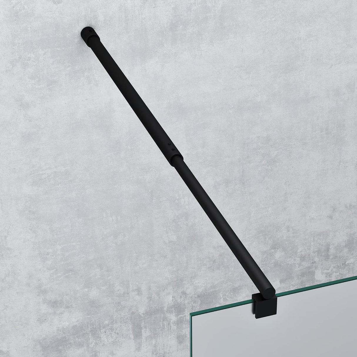 glasvilla Duschwand für Dusche Duschabtrennung Walk-In ESG-Sicherheitsglas 10mm NANO Glas BRAM1&BRAM3 Bremen2 Schwarz