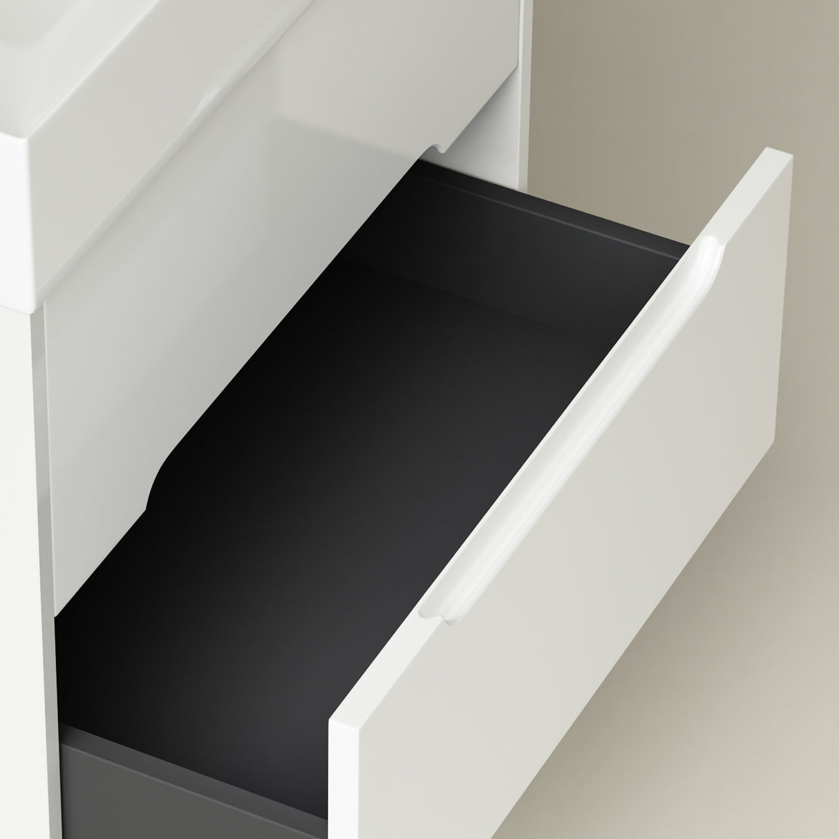 glasvilla Badmöbel-Set Badezimmermöbel Waschbeckenunterschrank mit Softclose Schubladen inkl. Mineralguss Waschbecken Yoga