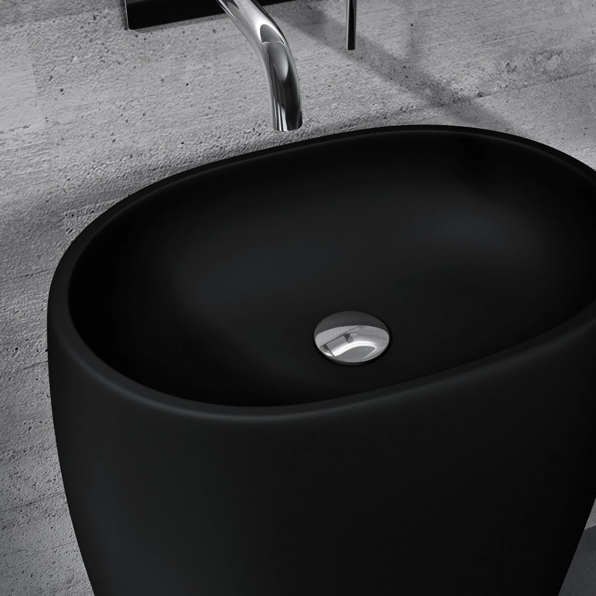 glasvilla Design Standwaschbecken freistehend Col32 aus Mineralguss Waschtisch Standwaschbecken