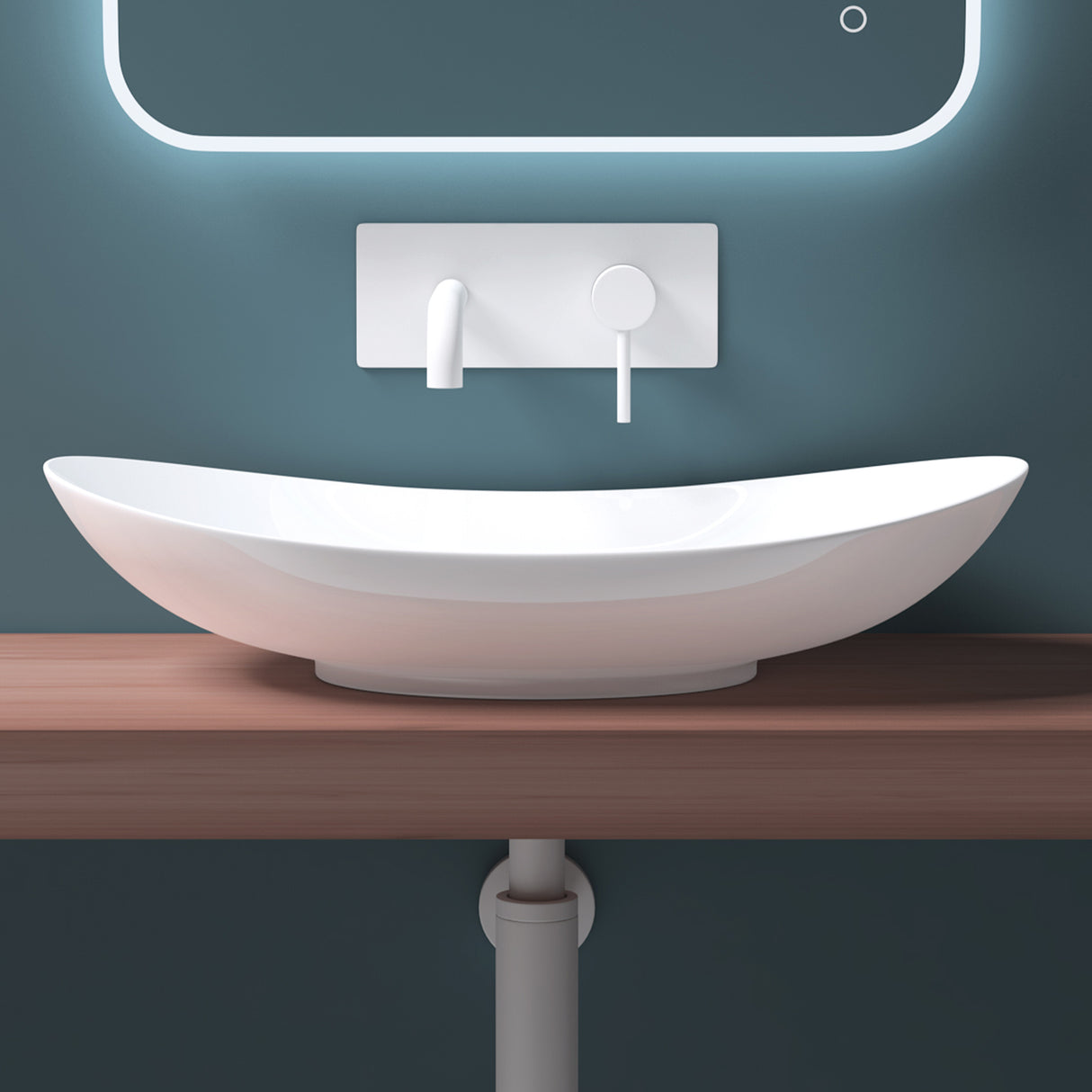 glasvilla Waschbecken Aufsatzwaschbecken Waschschale aus Keramik inkl. Nano-Versiegelung Brüssel858