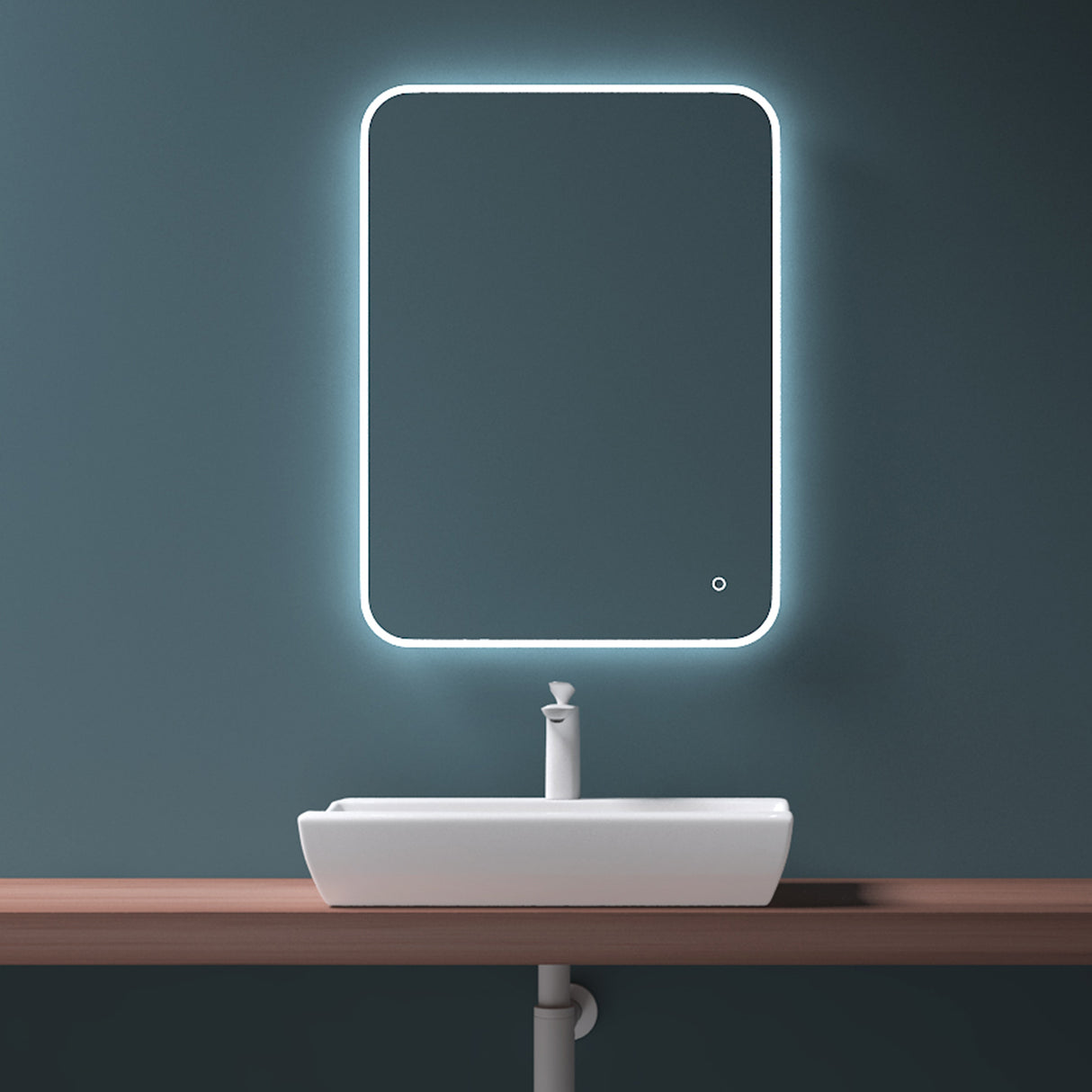 glasvilla Waschbecken Aufsatzwaschbecken Hängewaschbecken BTH: 63x40x12cm Weiß aus Keramik inkl. Nano-Beschichtung Brüssel890