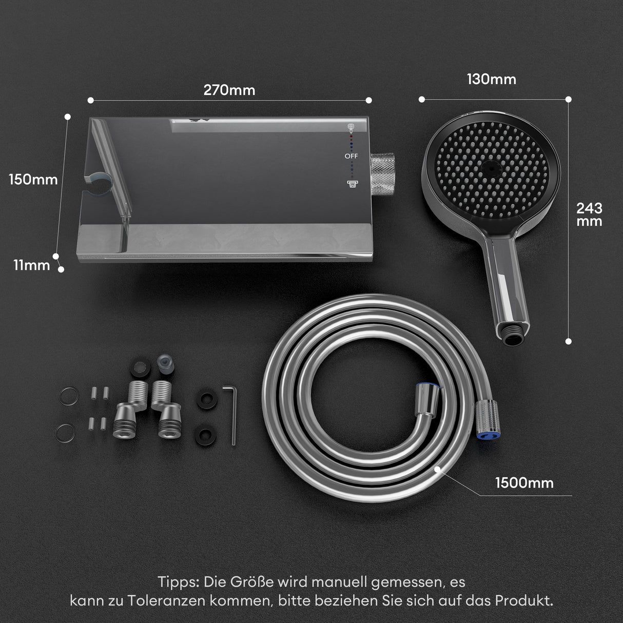 grifos de bañera glasvilla con ducha de mano, grifo de bañera con cascada, tipos de chorro, ducha de mano de latón, incluye barra de ducha y manguera de ducha
