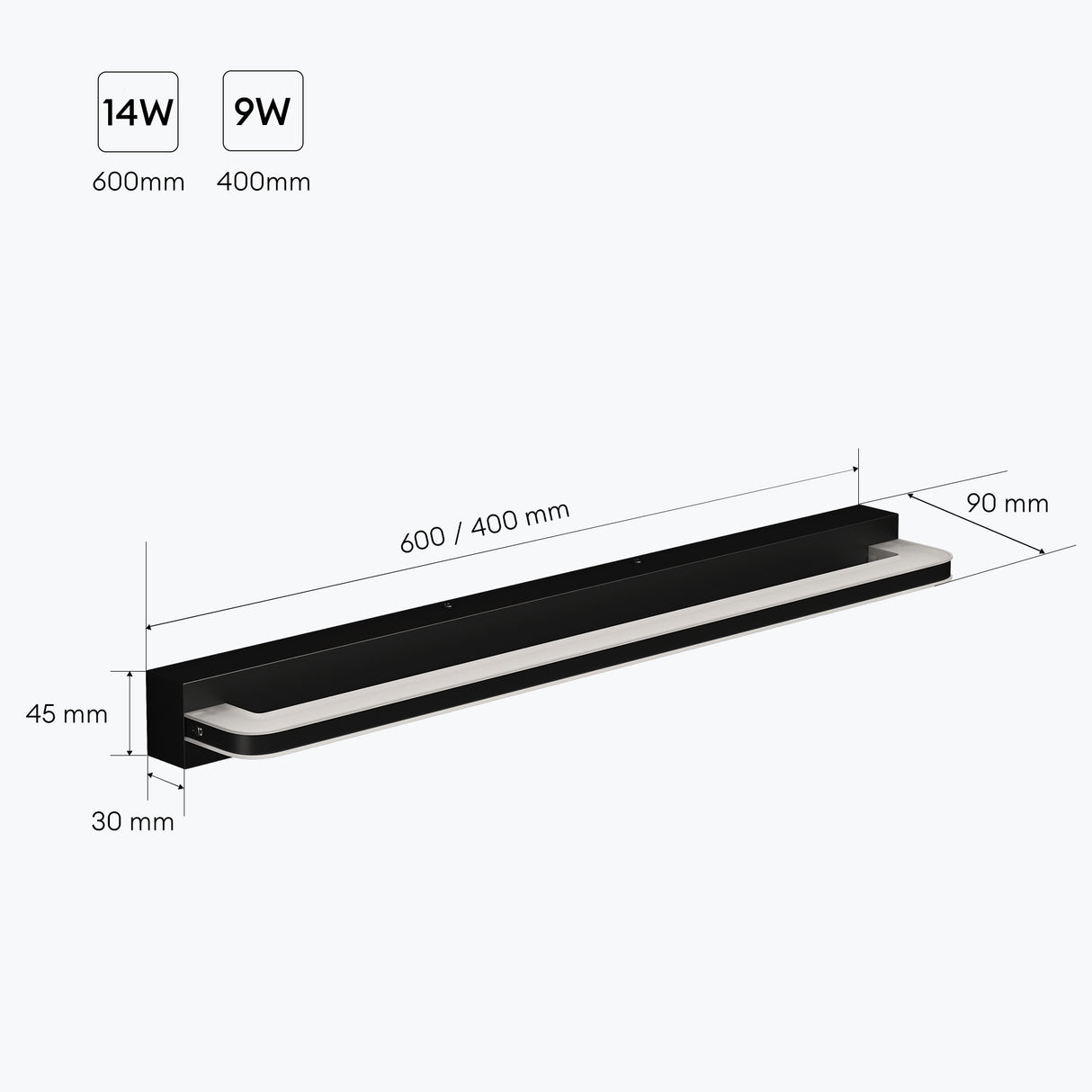 glasvilla Lampada da Specchio LED per Bagno | Lampada a Specchio 4000K, Illuminazione da Parete per Trucco SparkLuxe
