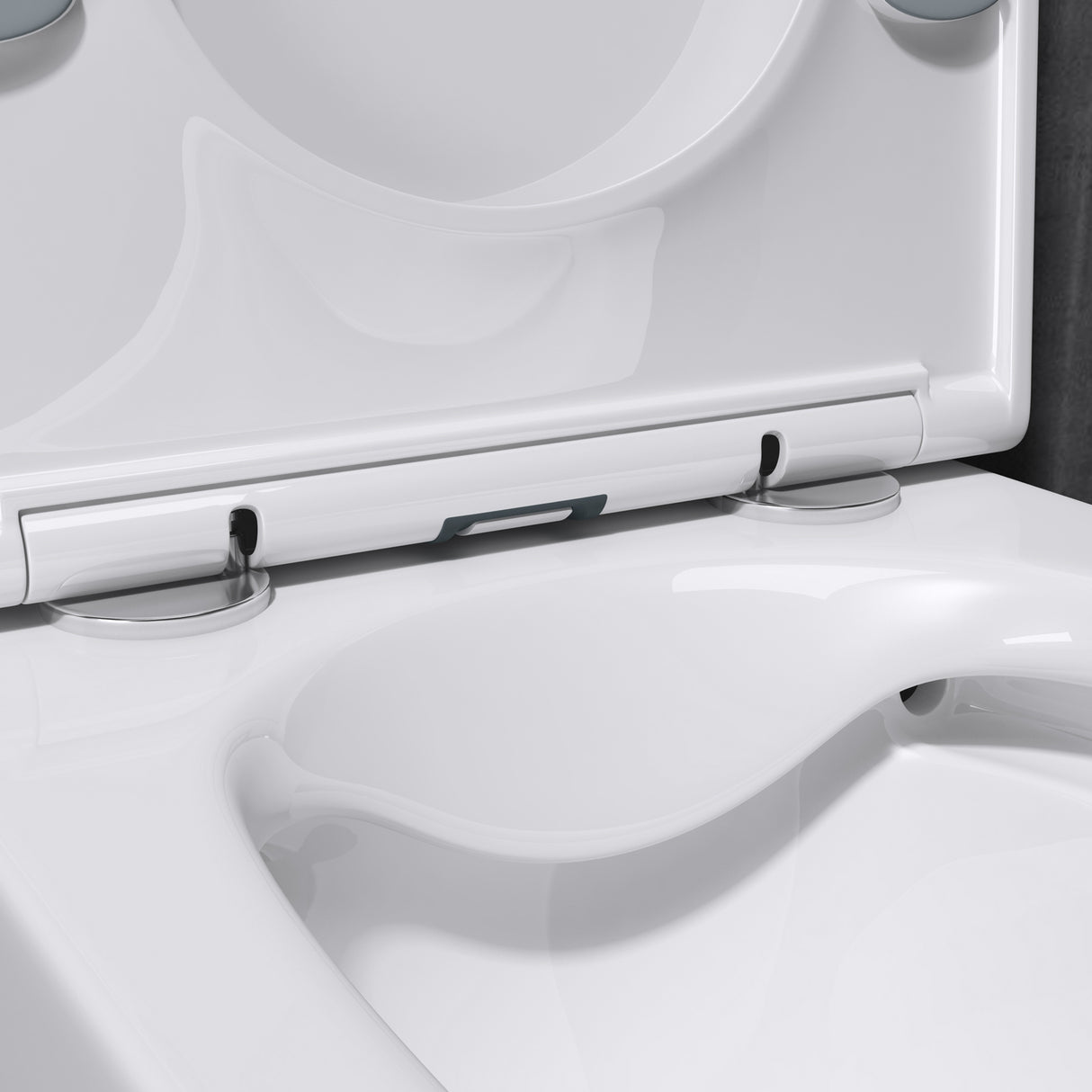 glasvilla Spülrandlos Wand WC schwarz Hänge WC + WC Sitz (mit Softclose) A112 NEU!!!