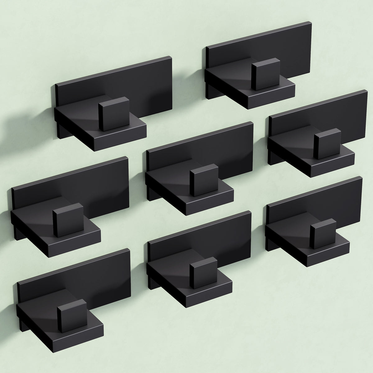 glasvilla Kleiderhaken Wandgarderobe Wandhaken aus Edelstahl Garderobenleiste Garderobenhaken Stalo-06+Stalo-07