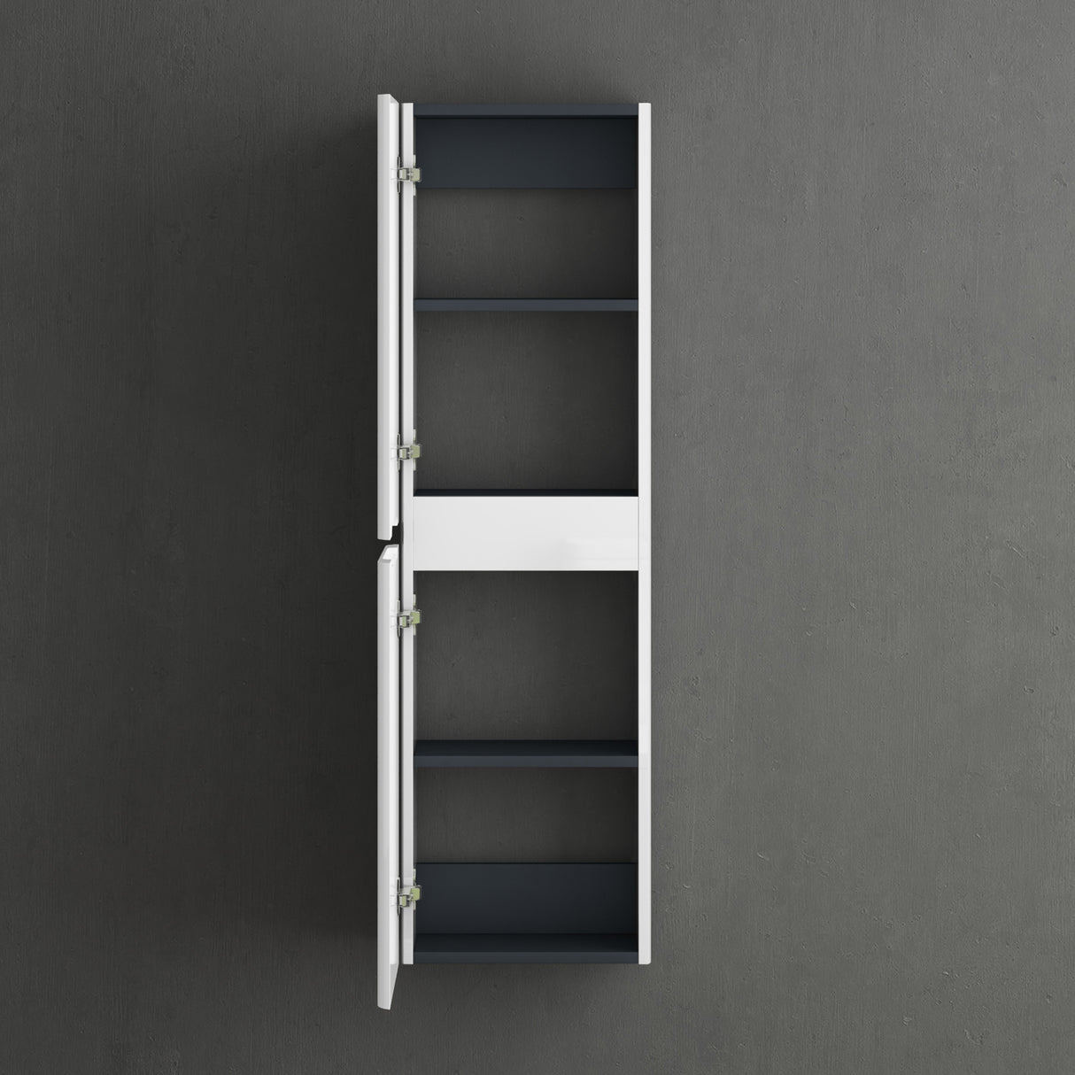 glasvilla armario lateral armario de baño con 2 puertas y 4 compartimentos BxT: 35x20 cm armario alto estantería de baño armario multiusos Lucca