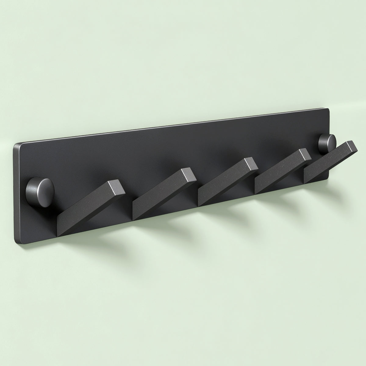 glasvilla Wandgarderobe Wandhaken aus Aluminium Garderobe mit klappbaren Haken Garderobenleiste Garderobenhaken Kleiderhaken Stalo-04+05