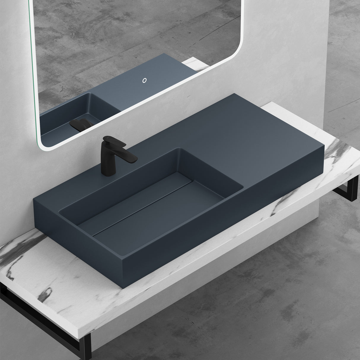 Lavabo Glasvilla Col12 – Mineralguss, diseño moderno y libertad total de instalación