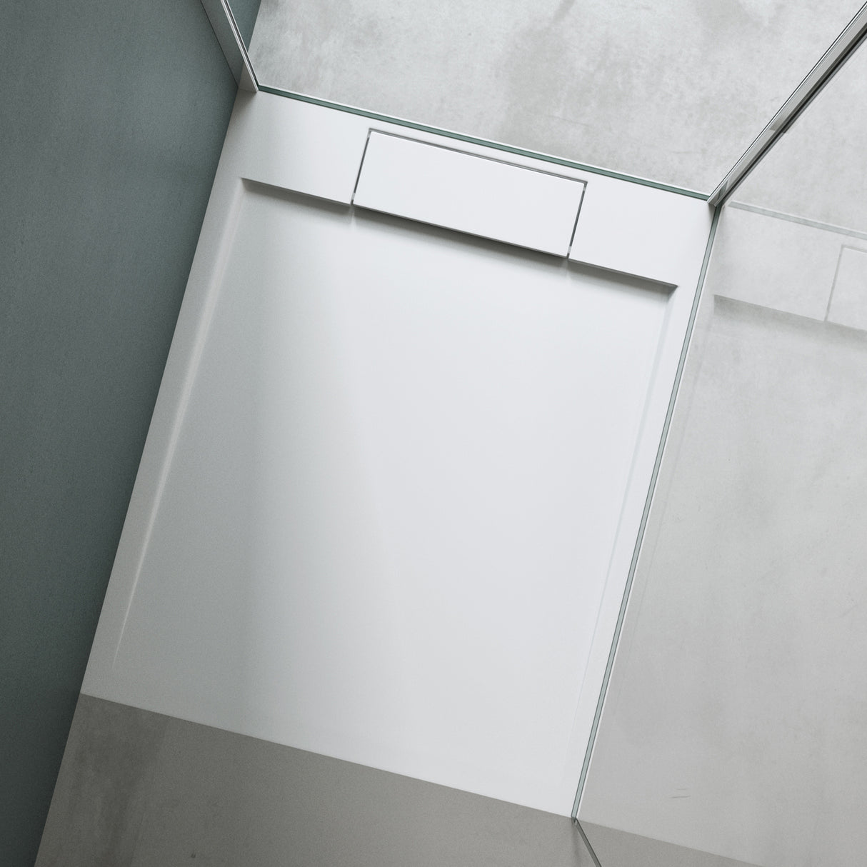 glasvilla Receveur de Douche Bac à Douche Rectangulaire 70-160 cm en Solid Surface Geoma