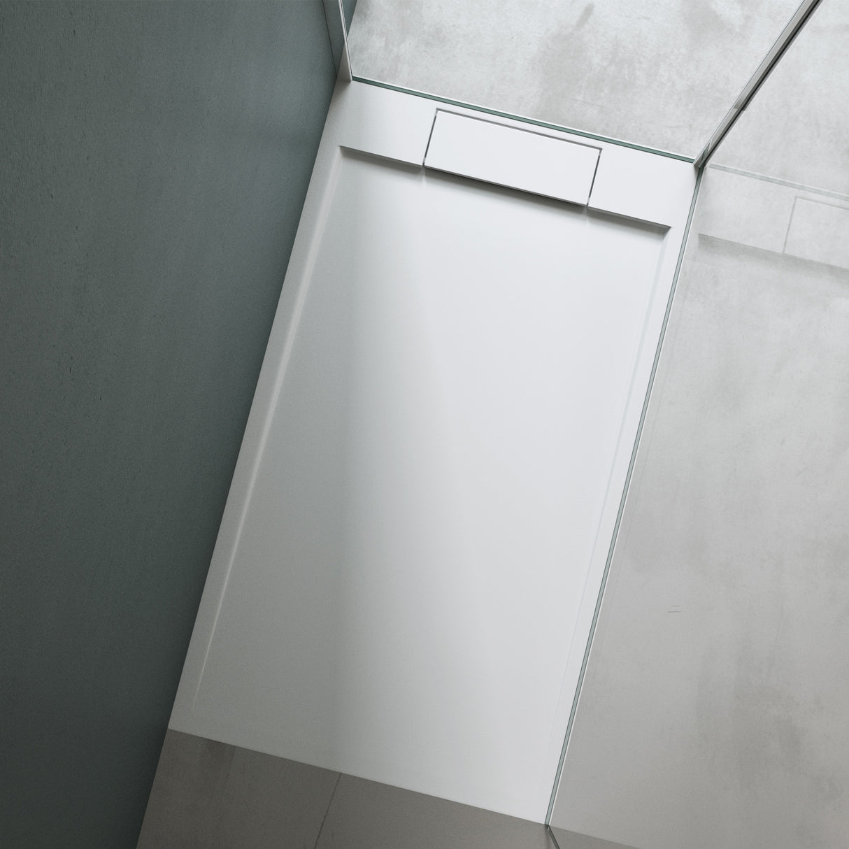 glasvilla Receveur de Douche Bac à Douche Rectangulaire 70-160 cm en Solid Surface Geoma