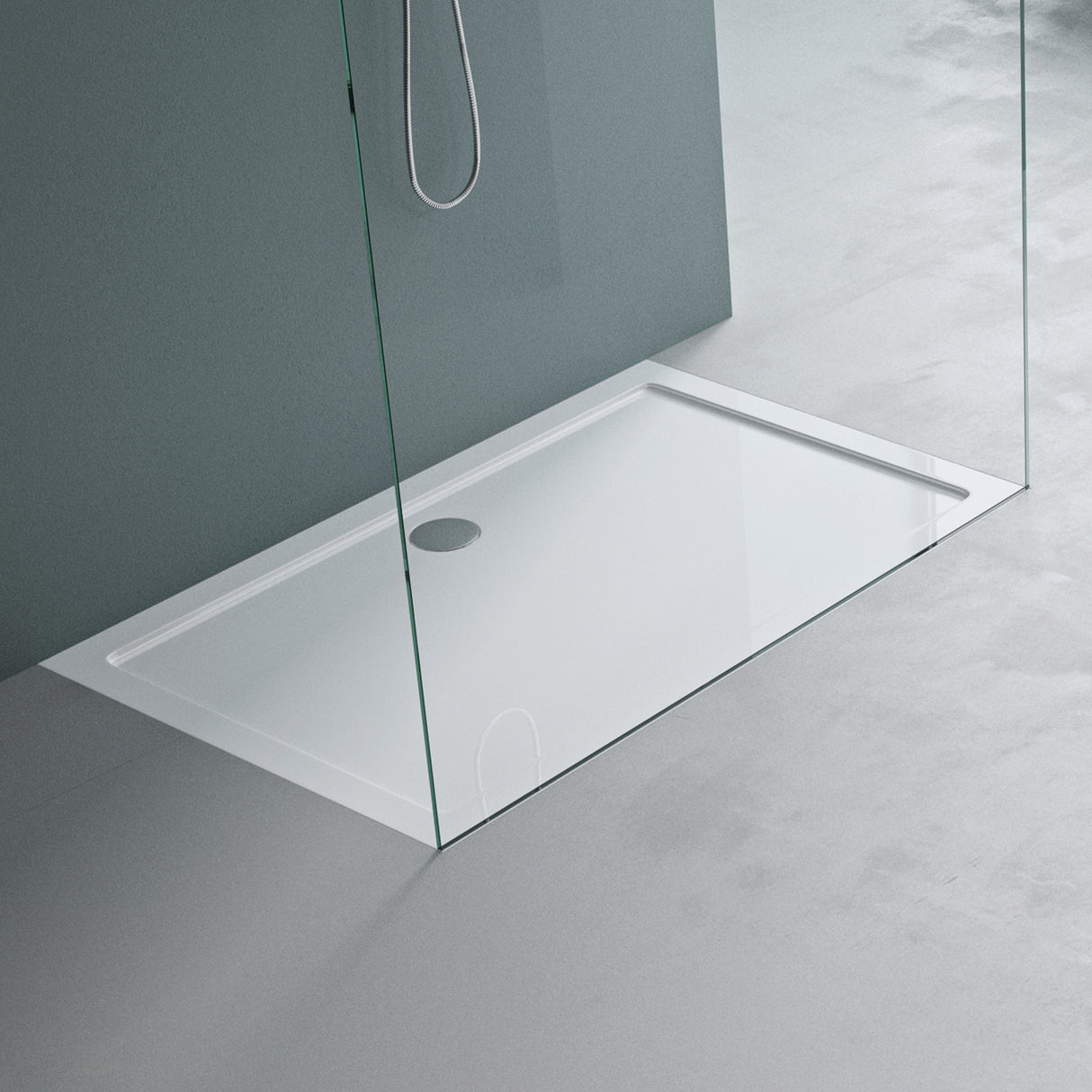 glasvilla Duschwanne Duschtasse de acrílico de alta calidad rectangular 90-160cm Faro