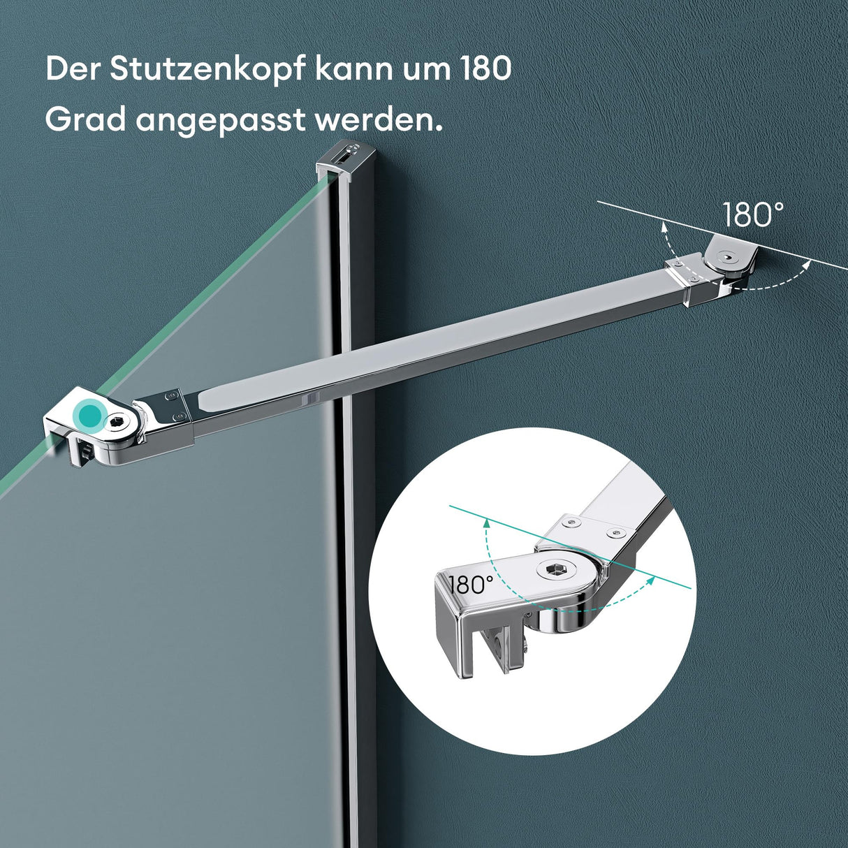 glasvilla Duschkabine U Form Dusche semicircular 6mm ESG-Sicherheitsglas con Easy-Clean Nano-Beschichtung Ravenna03