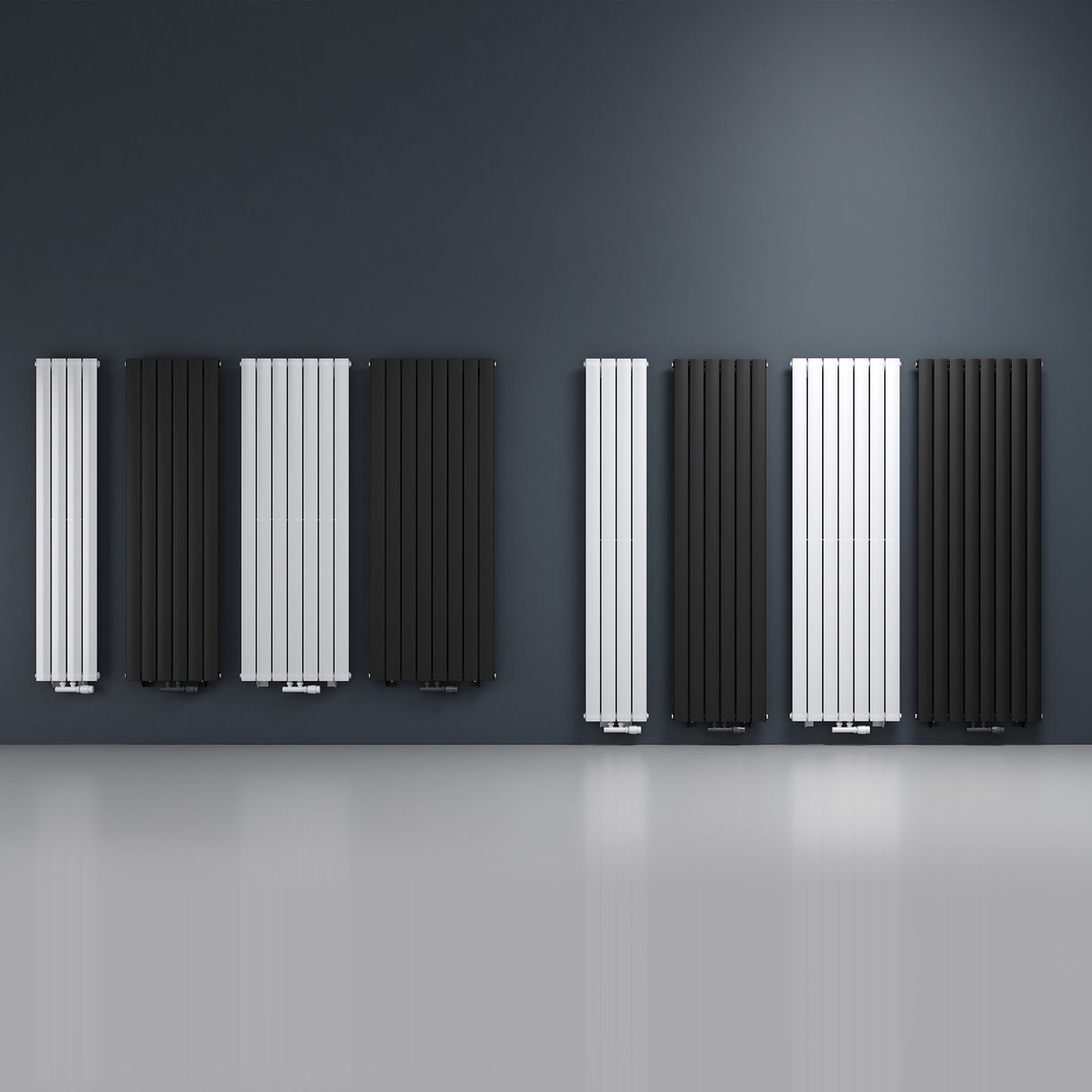 glasvilla Badheizkörper flach Mittelanschluss und Seitenanschluss Paneelheizkörper Badheizung Einlagig aus Stahl FV